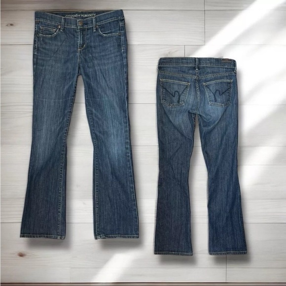 Citizens of Humanity Sz 28 Jeans Kelly #001 Blue Low Waist Bootcut Stretch Y2K - Picture 1 of 15